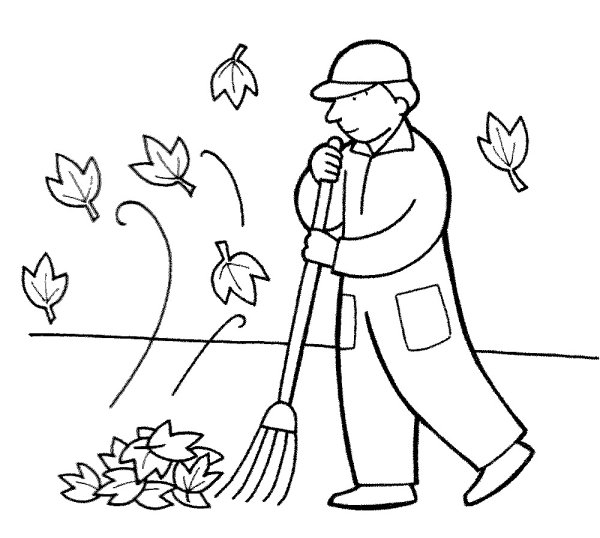 Раскраска дворник