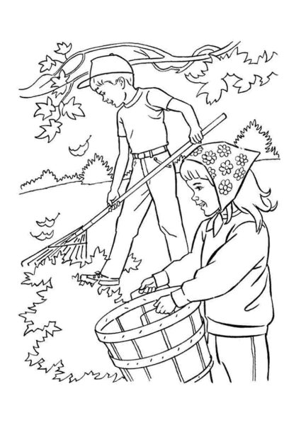 Раскраска. Осень