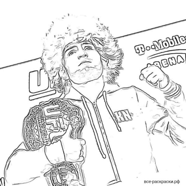 Раскраски Хабиба Нурмагомедова