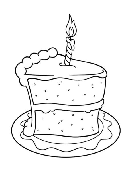 Торт раскраска для детей