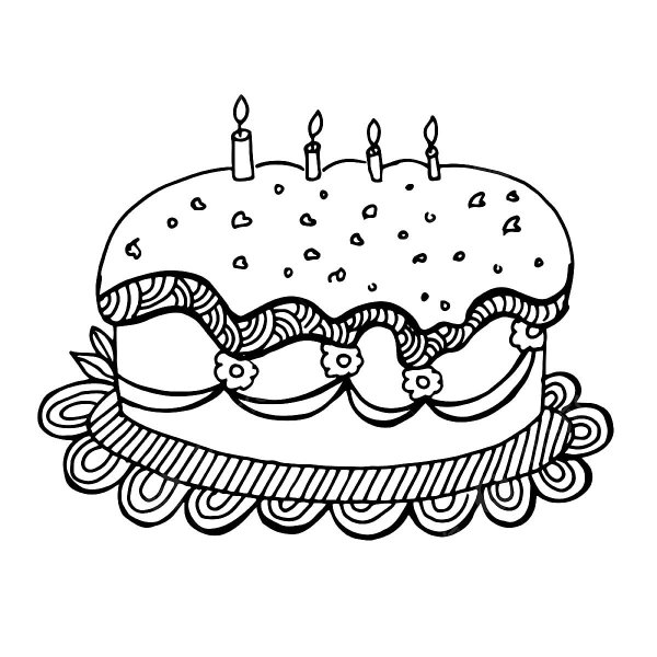 Тортик черно белый