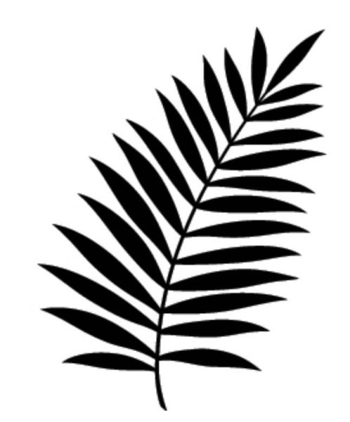 Лист папоротника трафарет