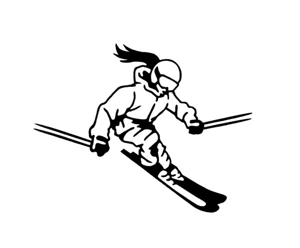 Лыжи раскраска