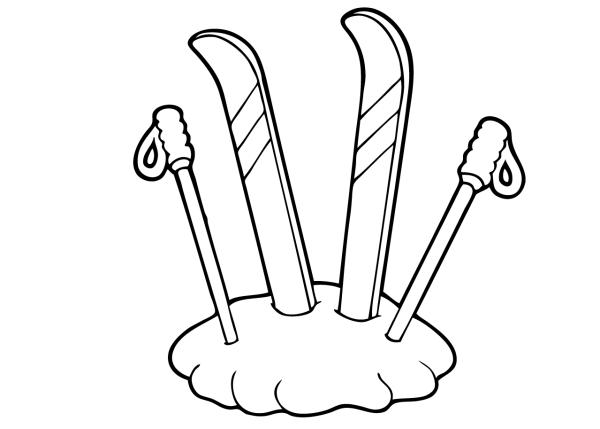 Горнолыжник вектор