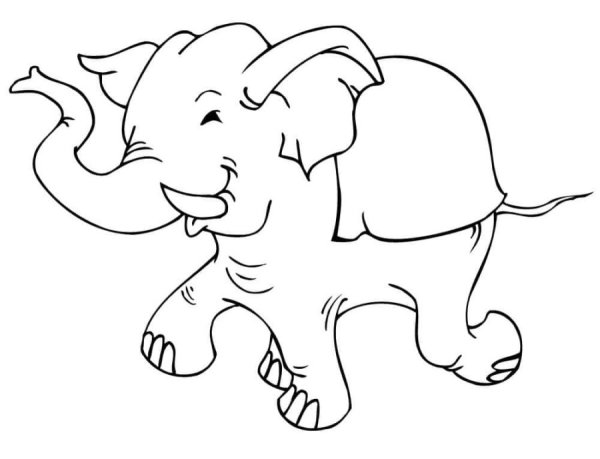 Слон и моська раскраска