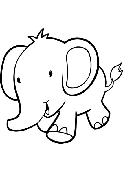 Слоник раскраска для детей