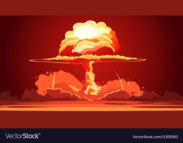 Ядерный гриб вектор