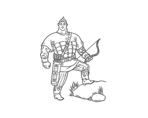 Разукрашку Илья Муромца