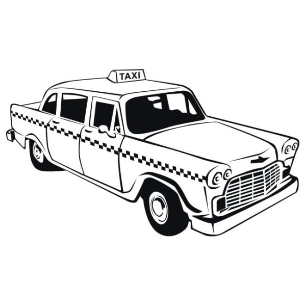 Раскраска такси