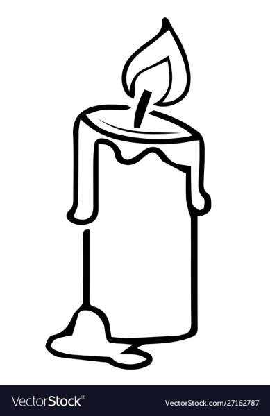 Свечка черно белая