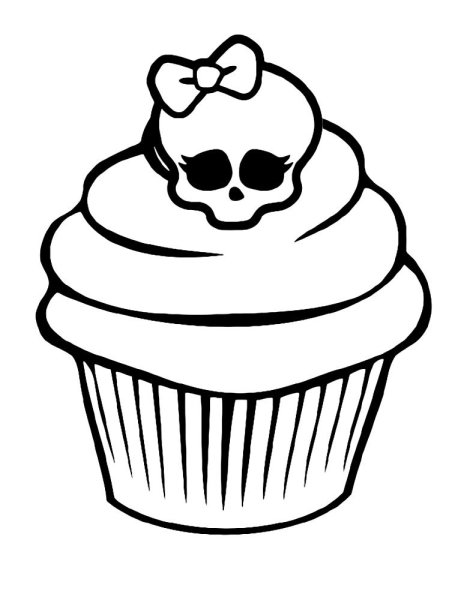 Кекс раскраска