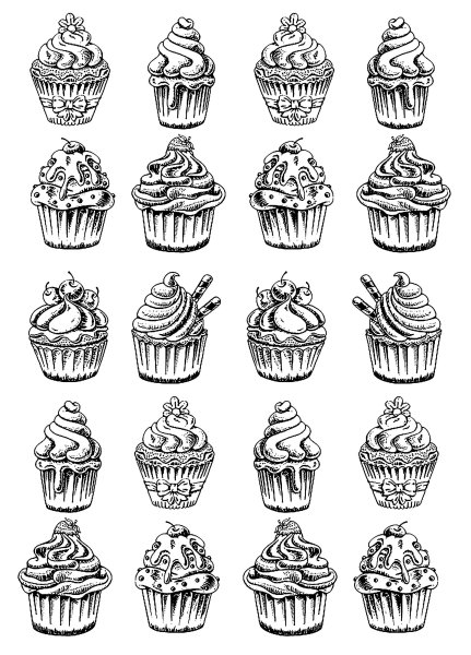 Тату пирожное эскиз