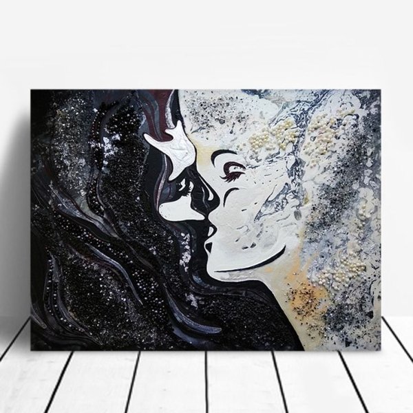 Живопись на черном холсте