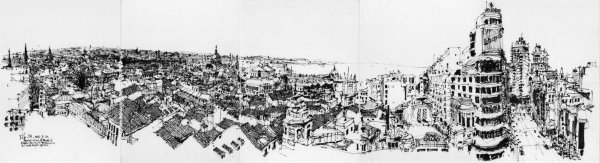 Панорама города в графике