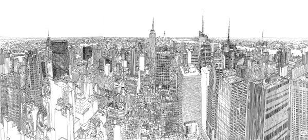 Небоскребы вид сверху