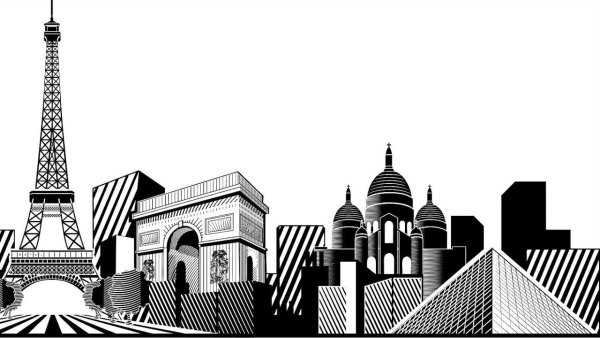 Париж в векторной графике
