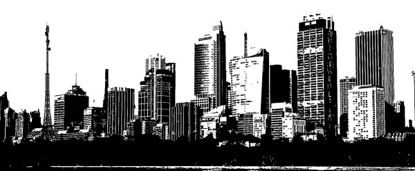 Панорама города Графика