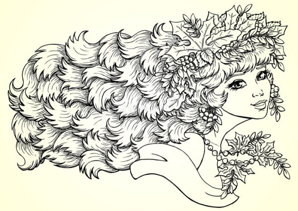 Портрет осени контур