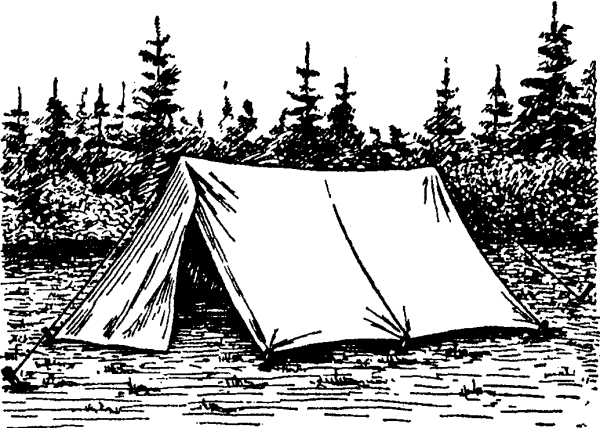 Палатка в графике