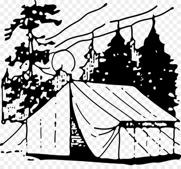 Силуэт горы палатка