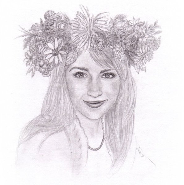 Портрет осени карандашом