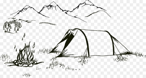 Палатка карандашом