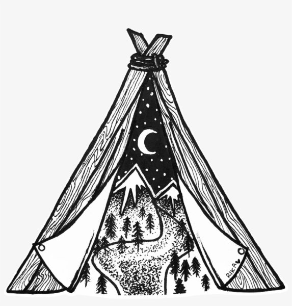 Палатка раскраска