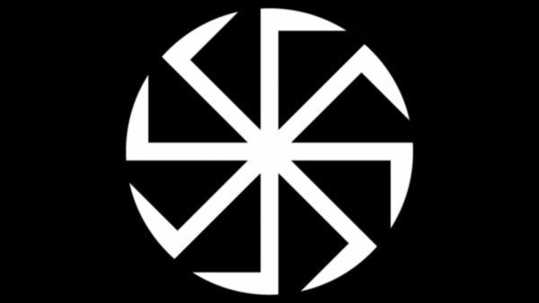 Коловрат на черном фоне