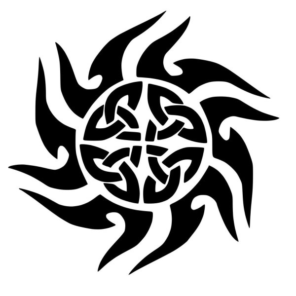 Кельтский трайбл солнце