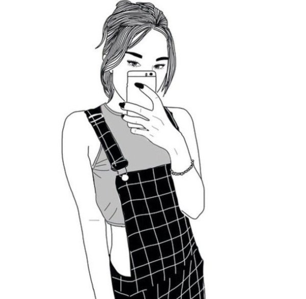 Девочка черно белая