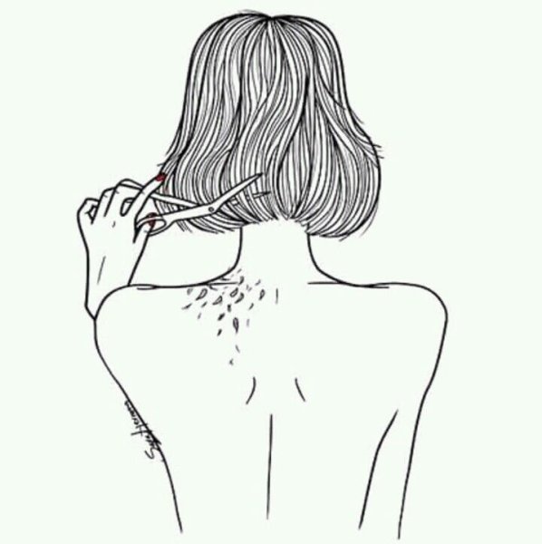 Рисунки для срисовки со спины