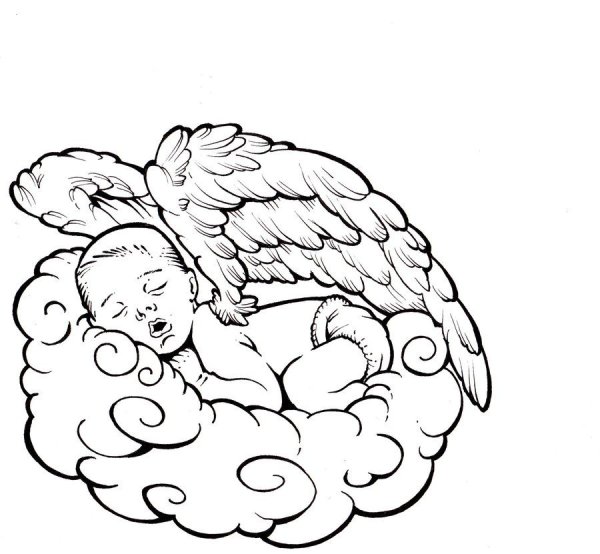 Облака тату эскиз