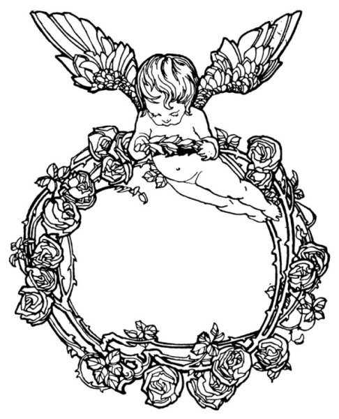 Винтажная рамка с ангелочками