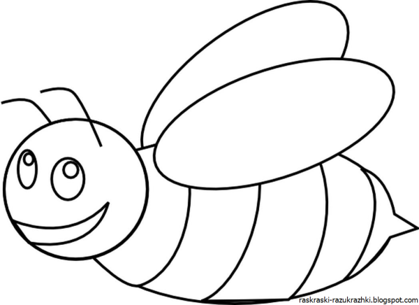 Пчёлки картинки для детей раскраска