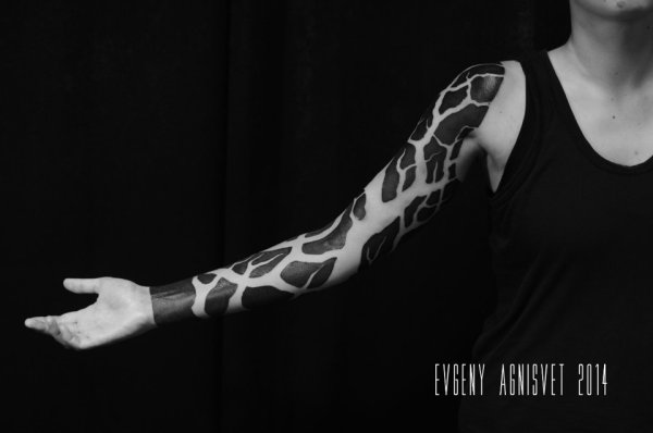 Тату рукав блэкворк