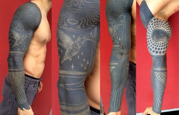 Блэкворк скарификация