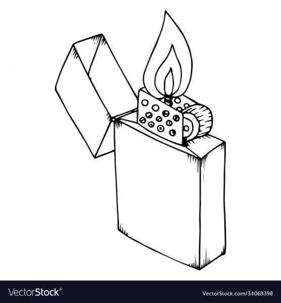 Рисунки для срисовки зажигалка