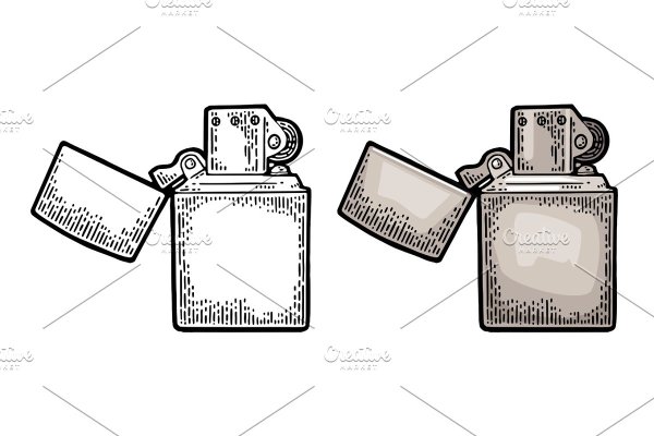 Винтажная зажигалка vector