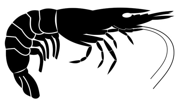 Креветка силуэт