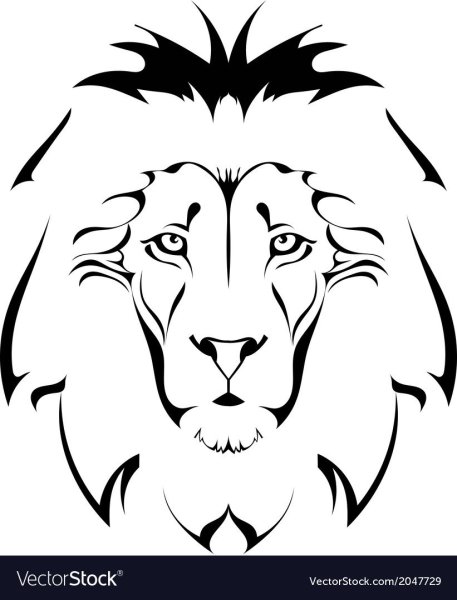 Голова Льва трафарет