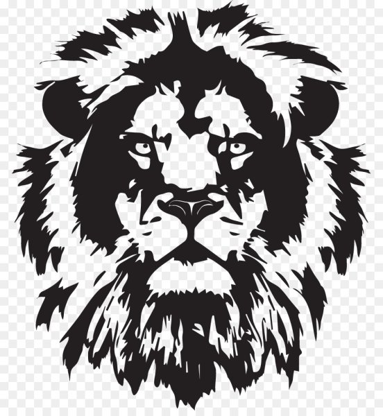 Лев портрет векторный