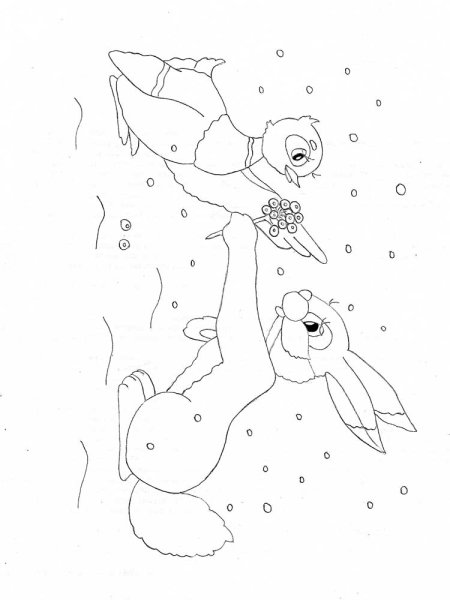 Утенок карандашом для детей