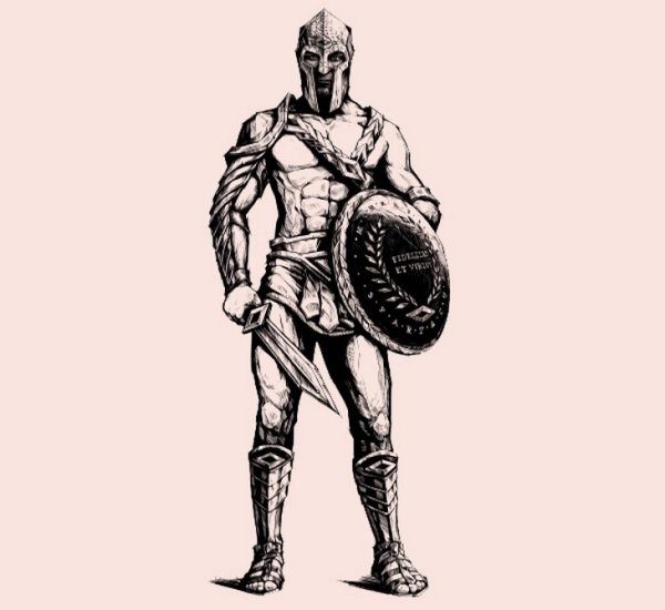 Царь Леонид Спарта тату