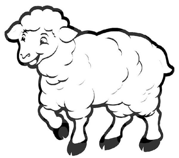 Баран трафарет чб