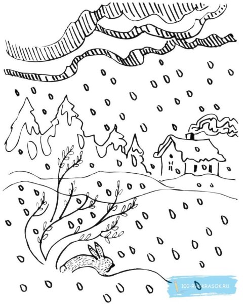 Раскраска явления природы для детей