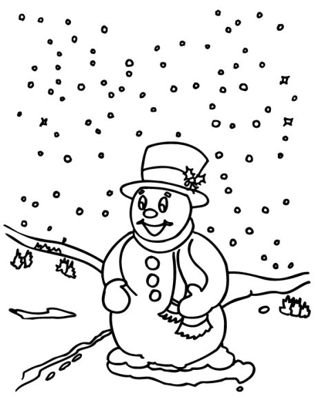 Снегопад раскраска