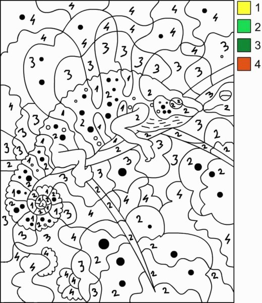 Раскраска по номерам для детей