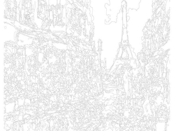 Раскраска по номерам Париж