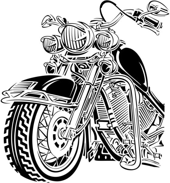 Мотоцикл сбоку вектор