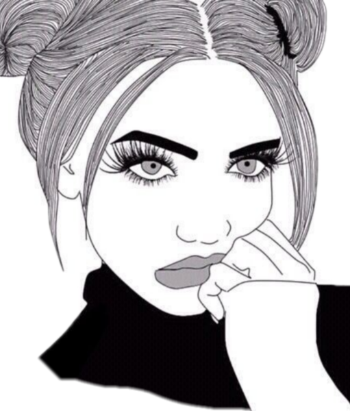 Чёрно белые девочки